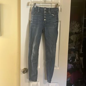 American Eagle button fly super high rise Jeggings SHORT